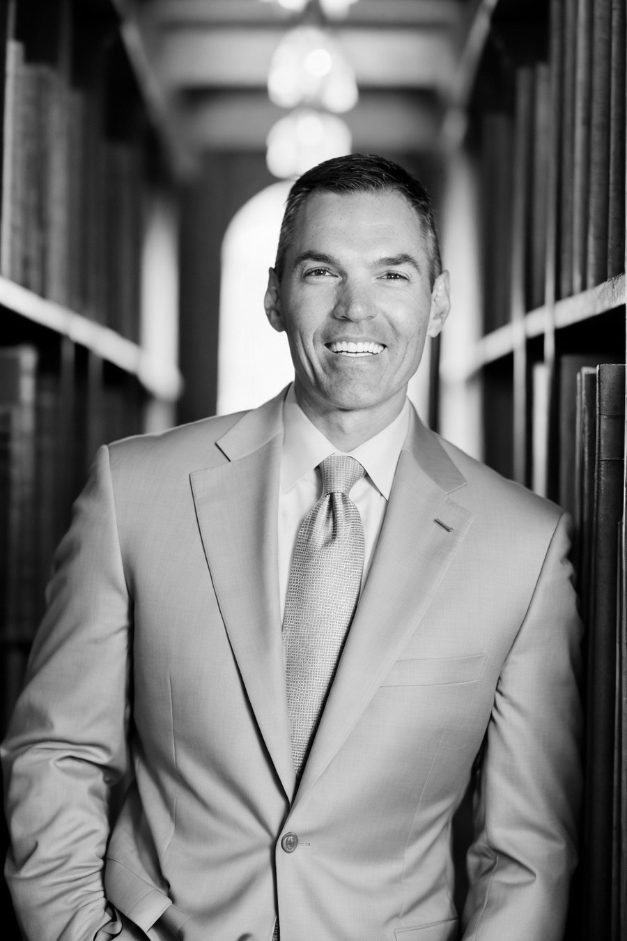 Black and white portrait of Todd Garretson, host of The Handoff Podcast